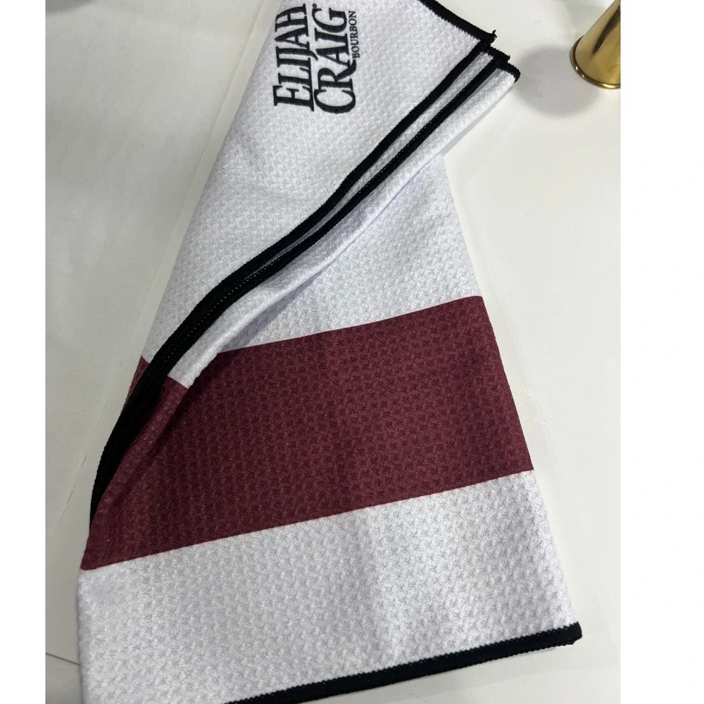 Elijah Craig Bourbon Barware Set‎ Jiggers Syrup Socks Towel Maroon White New A71